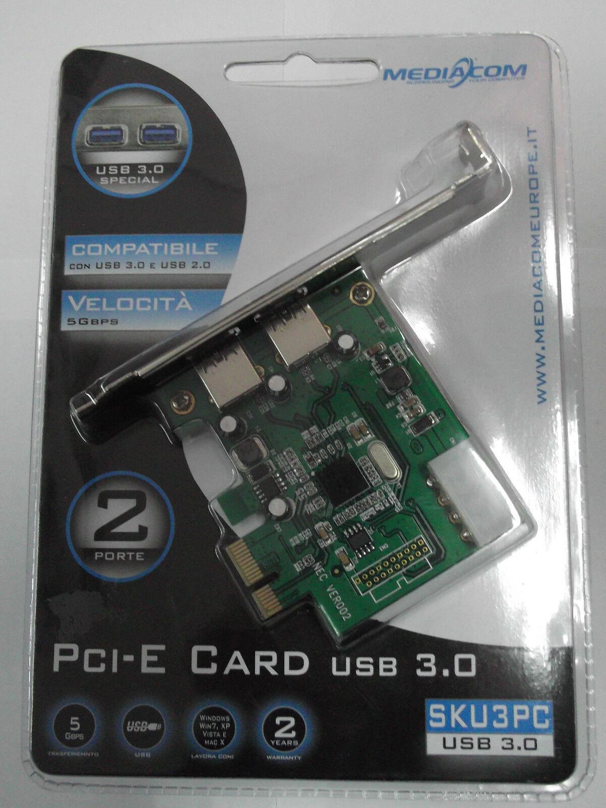 MEDIASETPREMIUM Scheda PCI Mediacom M-SKU3PC USB 3.0